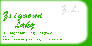 zsigmond laky business card
